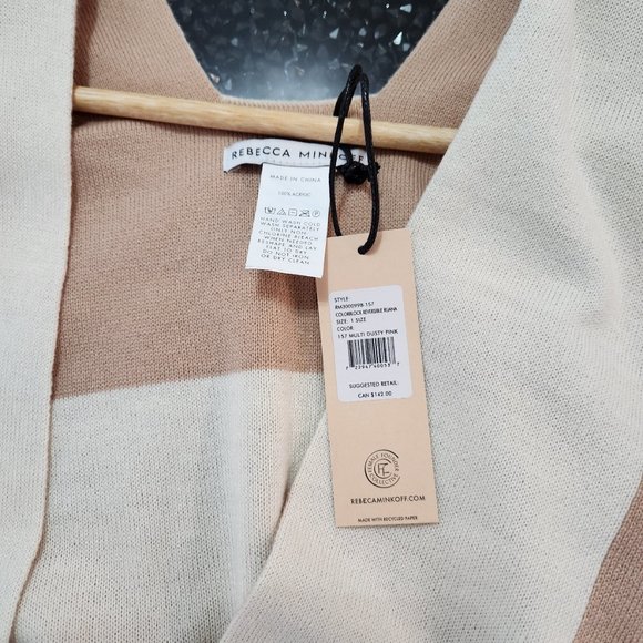 NWT - REBECCA MINKOFF RUANA IN CREAM & BEIGE - Picture 9 of 9